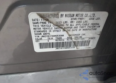 2009 Infiniti G37X z USA, uszkodzony, nr VIN JNKCV61F89M053098